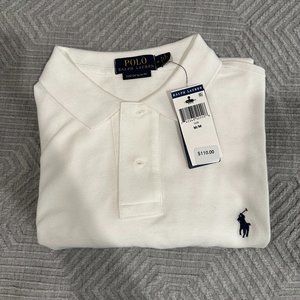[NWT] Polo Ralph Lauren White Custom Slim Fit Medium Polo Shirt